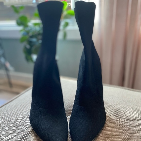 Fashion Nova LaYne women’s black stretch pull on boots size 8.5 - Picture 10 of 10